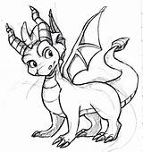 Spyro Coloring Pages Dragon Getdrawings Getcolorings Drawing Printable sketch template