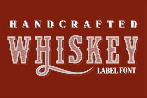 hand crafted whiskey label letters  vintage font lab thehungryjpegcom