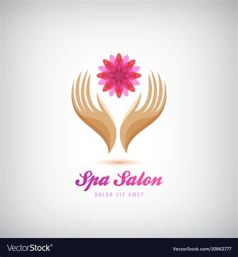 spa beauty salon cosmetics massage logo royalty free vector