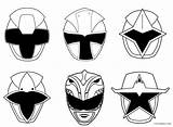 Power Coloring Pages Ranger Rangers Mask Printable sketch template