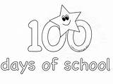 School 100 Coloring Clipart Days 100th Pages Kids Sheets Printable Color Getcolorings Webstockreview sketch template
