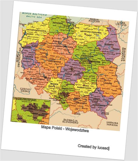 mapa polski  podzialem na wojewodztwa  lucasdj  deviantart