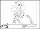 Monster Coloring High Wolf Clawdeen Pages Cartoon Read Ministerofbeans Bookmark Title sketch template