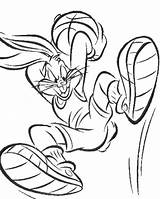 Coloring Basketball Pages Bugs Bunny Plays Tunes sketch template