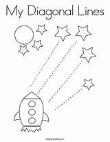 Diagonal Lines Worksheets Preschool Coloring Tracing Kids Activity Twistynoodle sketch template