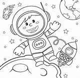 Astronauta Astronaut Colorir Astronaute Astronautas Imprimir Planeten Malbuch Infantis Foguete Crianças Lua Coloriages sketch template