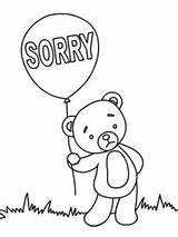 Sorry Printable Cards Coloring Card Am Print sketch template