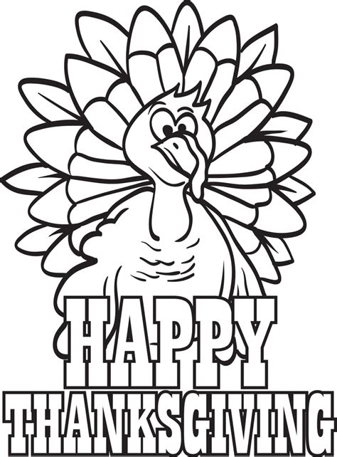 printable thanksgiving turkey coloring page  kids  supplyme