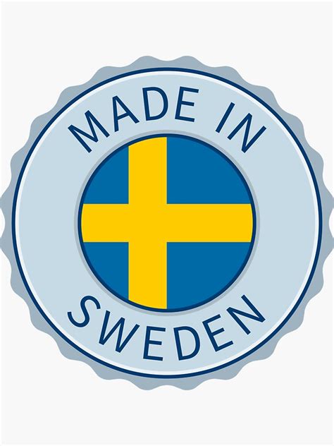 sweden logo sticker  clickformore redbubble