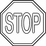 Stop Sign Coloring Printable Pages Signs Categories sketch template