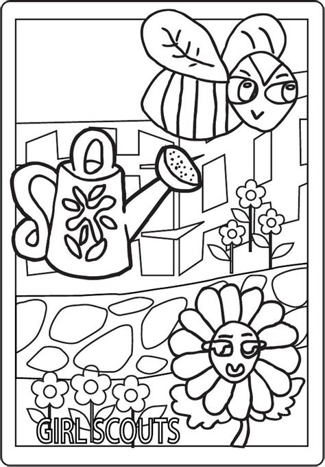 girl scout daisy coloring pages printable