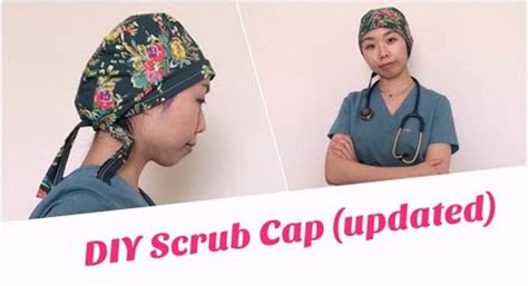 surgical scrub hat  nurse cap patterns uniform diy scrub