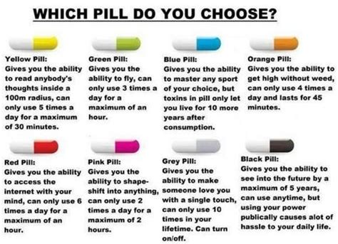 choose one pill know your meme