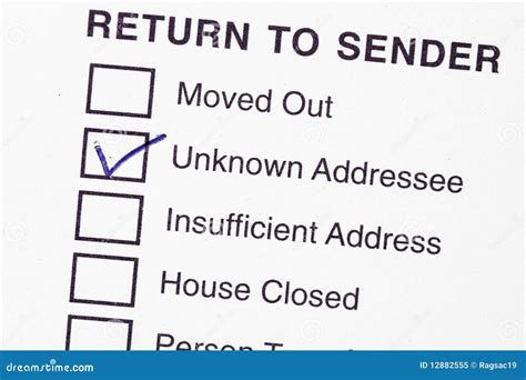return  sender stock image image  mail office insufficient