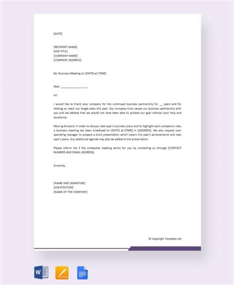 business invitation letter templates   ms word google