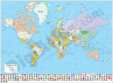 mapamundi politico  banderas de paises