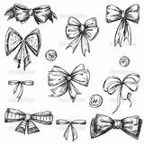 Bow Tattoo Drawing Bows Tattoos Drawn Hand Tie Ribbon Draw Lace Ties Small Set Choose Board Crown Google Graphicriver sketch template