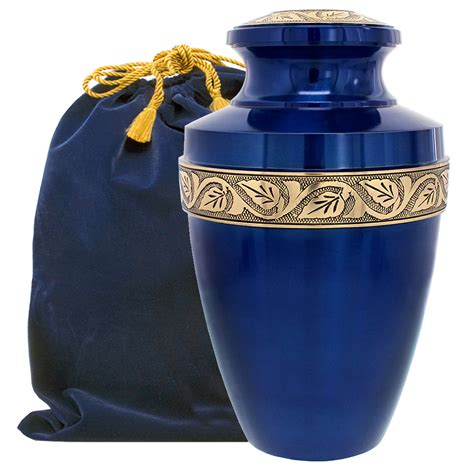 Serenity Blue Large Adult Urns For Cremation Ashes In Home For Up To