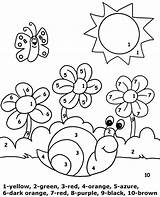 Meadow Snail Coloring Number Color Printable Worksheet Easy Sun Print sketch template