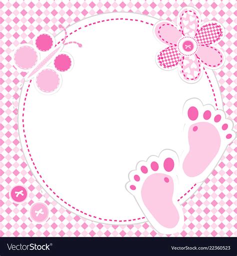 baby girl greeting card royalty  vector image