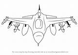F16 Drawing Draw Falcon Fighting Jet Fighter Sketch Step Jets Drawings Make Sketches Tutorials Drawingtutorials101 Paintingvalley Learn sketch template