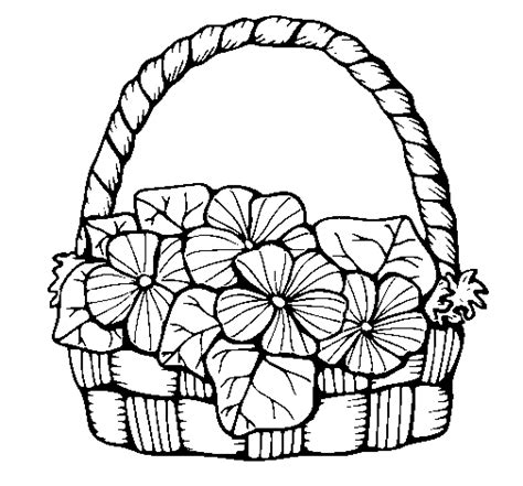 flower basket coloring page  svg cut file