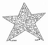 Mazes Even Star Maze sketch template