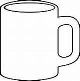 Coffee Mug Template Cup Templates Printable Clipart Stencils Mugs Applique Binged sketch template