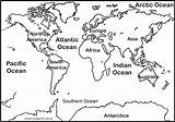 Oceans Continents Coloringhome Zones sketch template