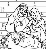 Jesus Baby Manger Coloring Pages Printable Christmas Mary Joseph Color Getcolorings Print Getdrawings Colorings sketch template