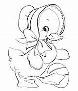 Coloring Duck Pages Rubber Cute Female Getcolorings Easter sketch template
