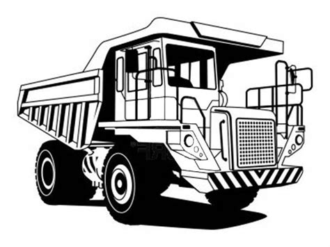 super dump truck capable  carrying great loads coloring page kids