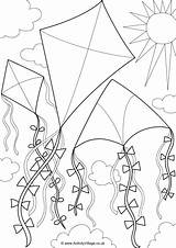Coloring Kite Activityvillage Kites sketch template