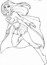 Supergirl sketch template