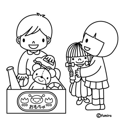 picking  toys  coloring pages