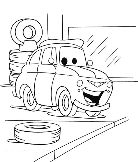 disney car tire coloring pages  place  color