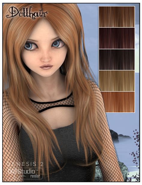 doll hair for genesis 2 female s and victoria 4 daz 3d