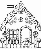 Christmas Coloring Preschoolers Pages Printable Sheets Candy Cookie House sketch template