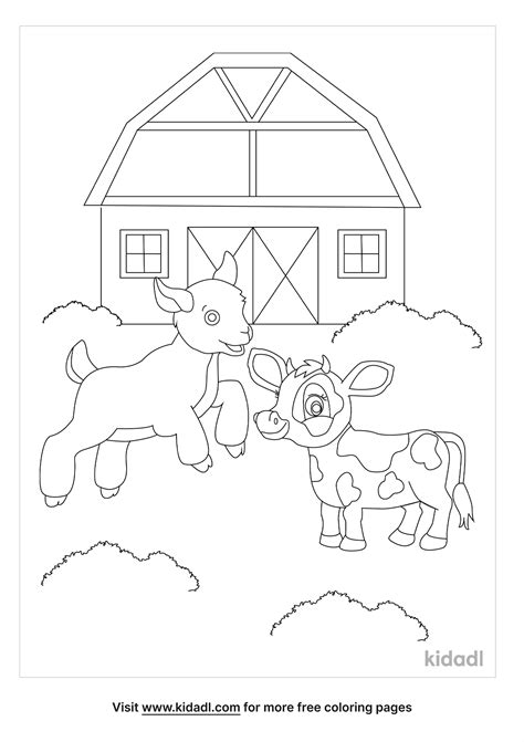 barnyard animals coloring page  farm animals coloring page kidadl