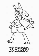 Coloring Pages Lucario Pokemon Color Getcolorings Printable Print sketch template