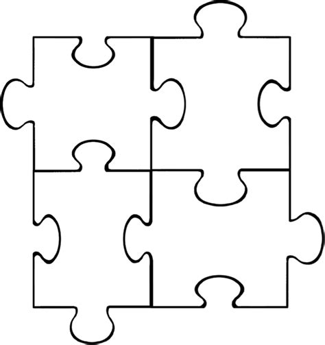 piece puzzle template clipartsco