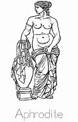 Aphrodite Greek Coloring Mythology Color sketch template