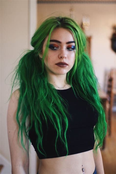pin         hair hair styles green hair scene hair