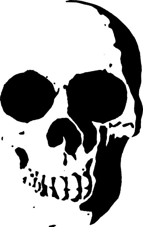 skull  bw skull stencil skull art silhouette stencil
