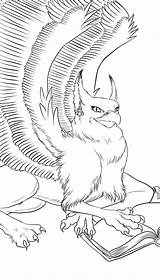 Lineart Gryphon sketch template