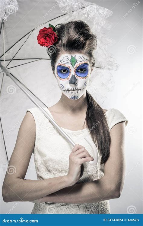 day   dead girl stock photo image  hairstyle