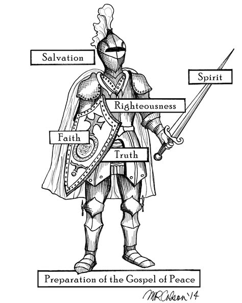 armor  god coloring pages lds
