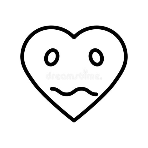 heart emoticon vector illustration  style icon editable outline