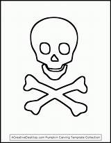 Skull Crossbones Coloring Pirate Printable Template Stencil Pumpkin Pages Drawing Kids Halloween Templates Stencils Carving Skulls Diy Photobucket Party Clipart sketch template
