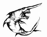 Shark Goblin Coloring Pages Drawing Line Clipart Sharks Cliparts Deviantart Printable Clipartbest Tattoos Library Unicorn Clipartmag Getcolorings Img03 sketch template